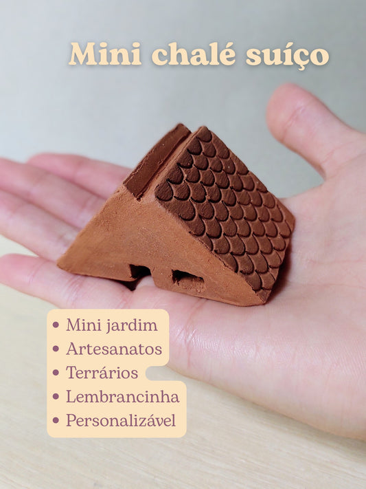 10 - 100 Uni. Minis Chalés Suíços de Cerâmica Artesanal