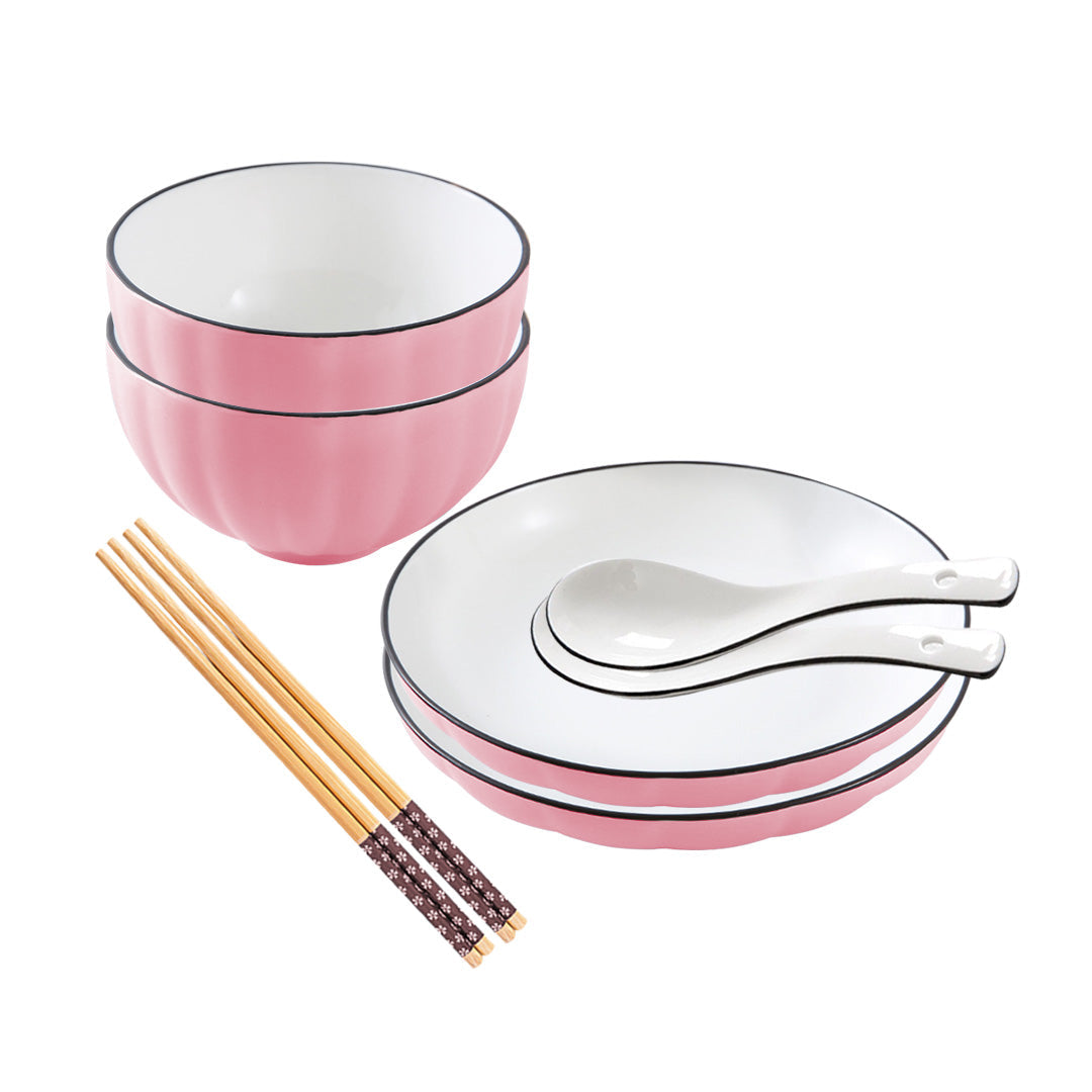 Jogo de louças Japonesa rosa - NNEAGS