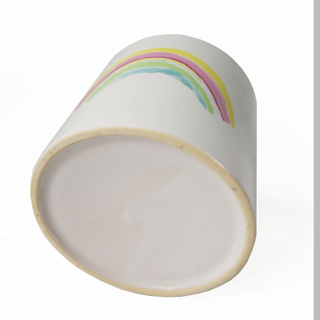 Vaso de cerâmica arco-íris -