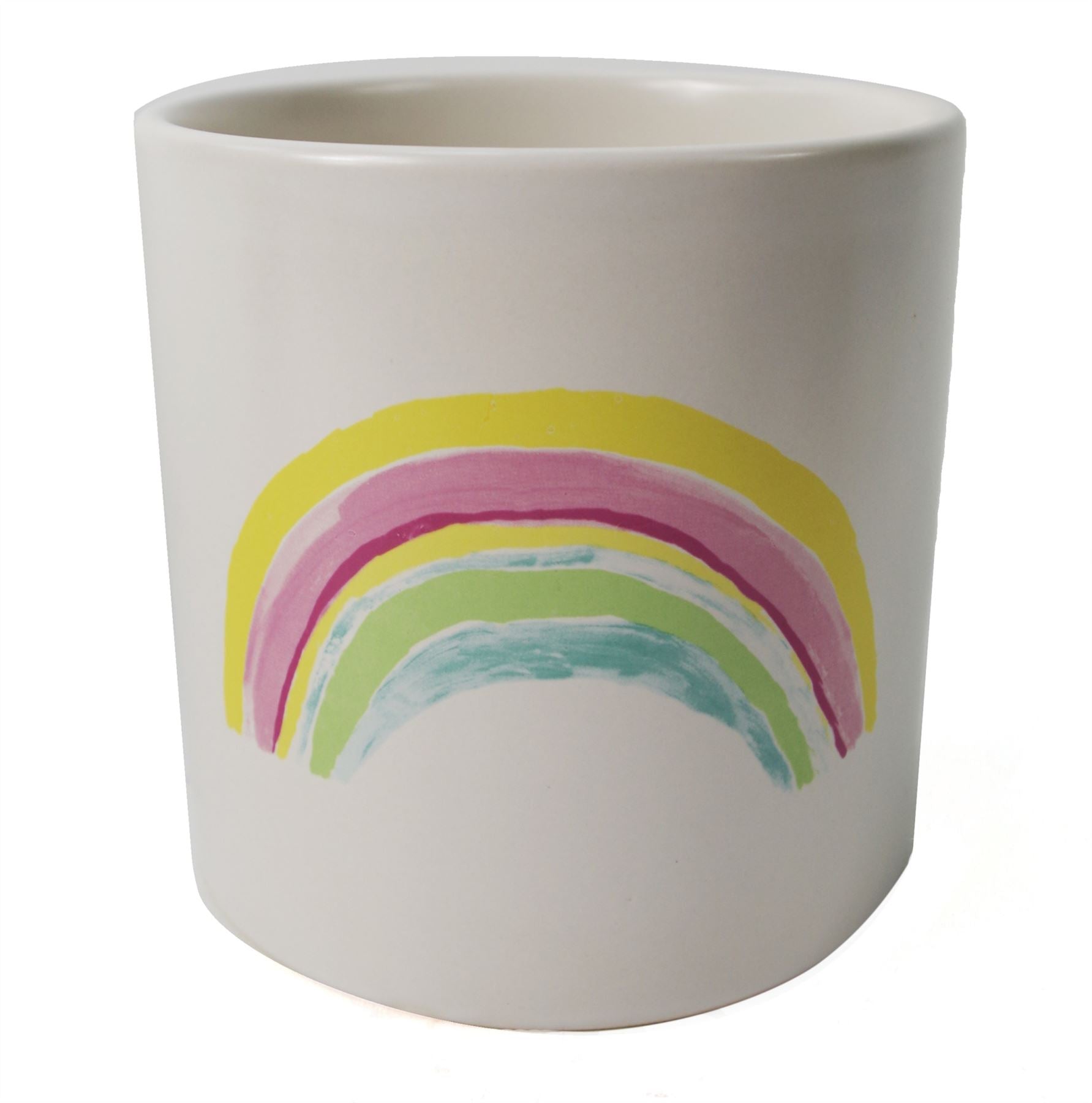 Vaso de cerâmica arco-íris -