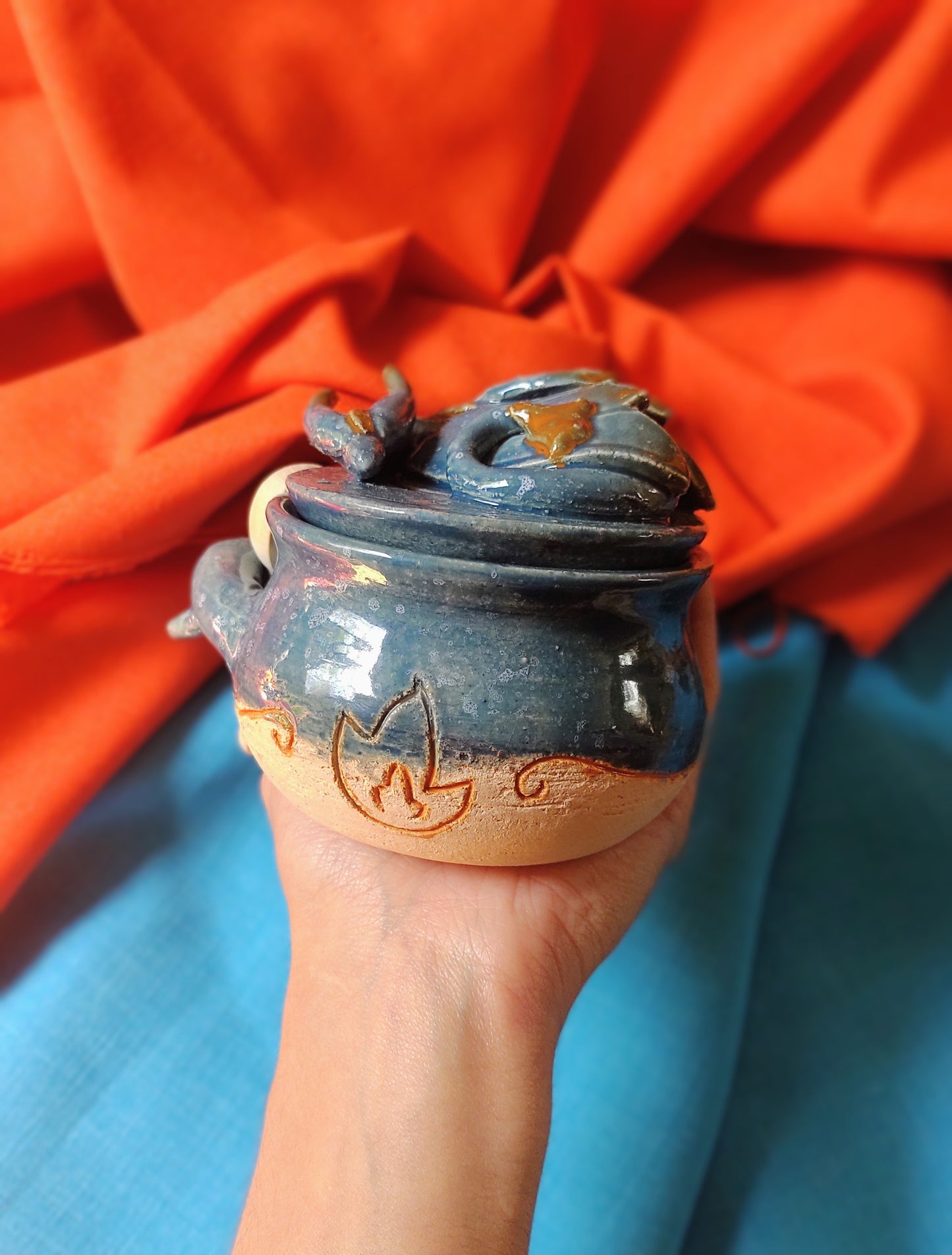 Pote especial Temolda Dragão dorminhoco - Fogo | Temolda