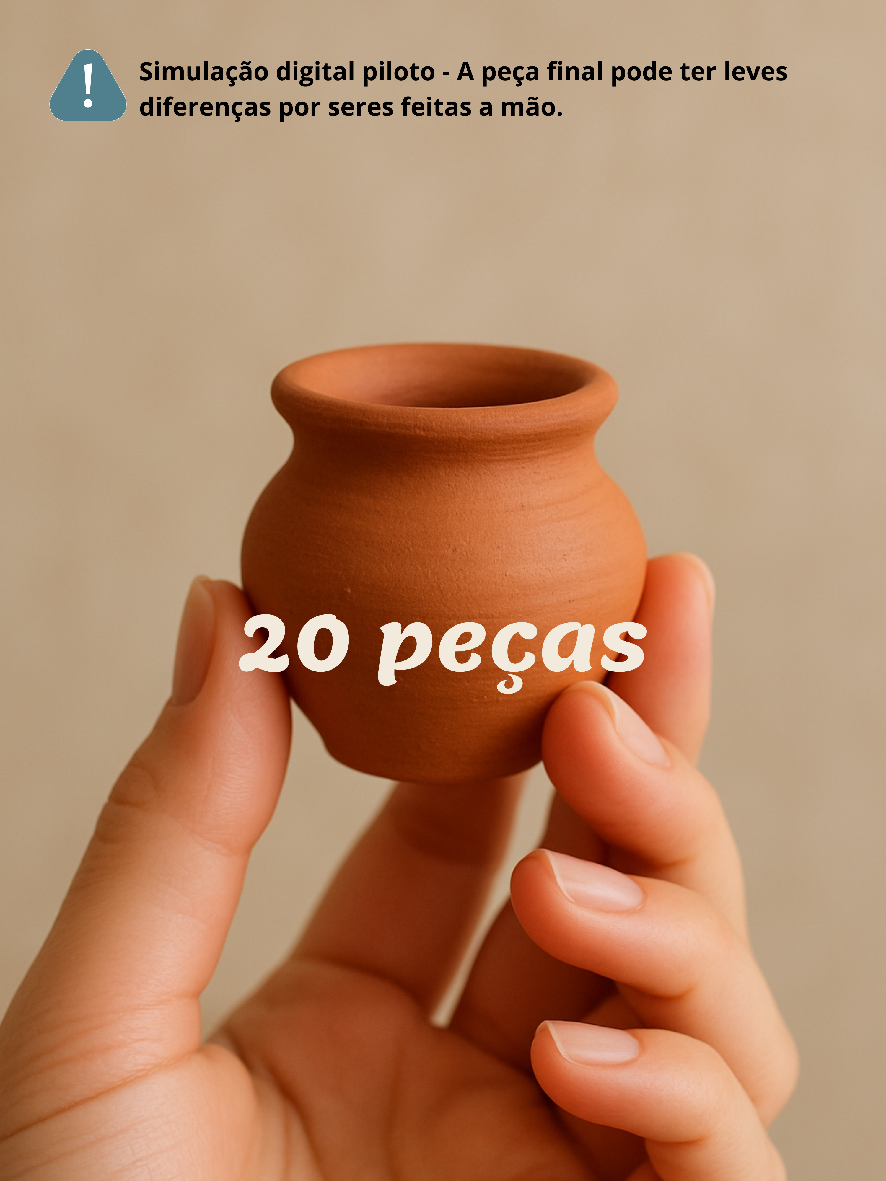 Miniatura vasinho de Barro 20 uni. Mod.1 | Temolda