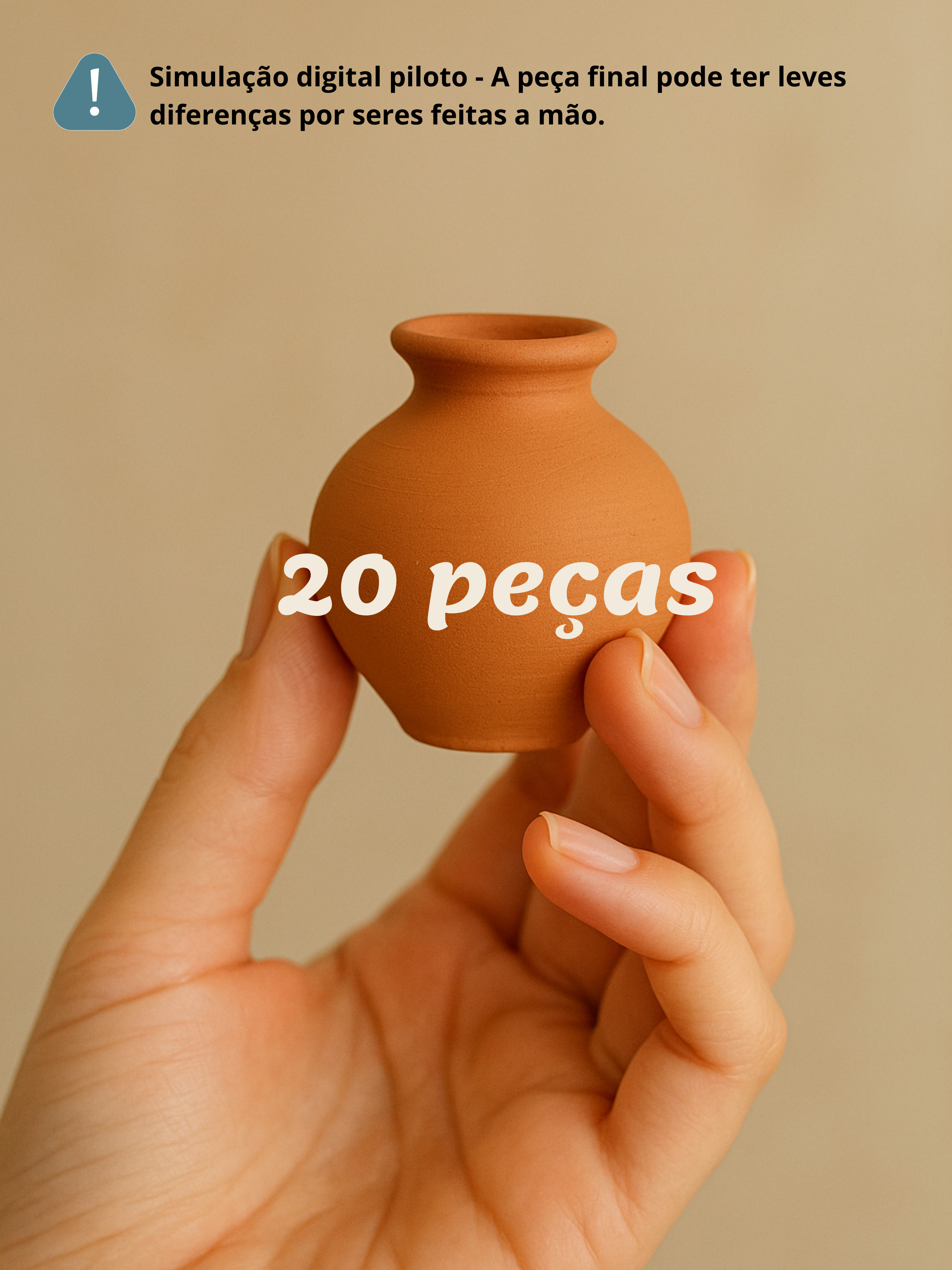 Miniatura vasinho de Barro 20 Uni. Mod.2 | Temolda